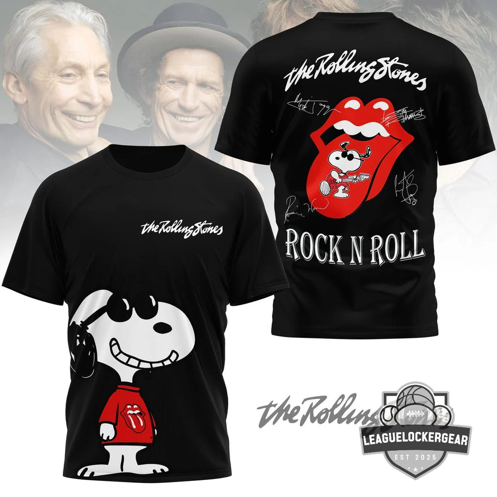 The Rolling Stones Snoopy Rock N Roll T-Shirt - LeagueLockerGear