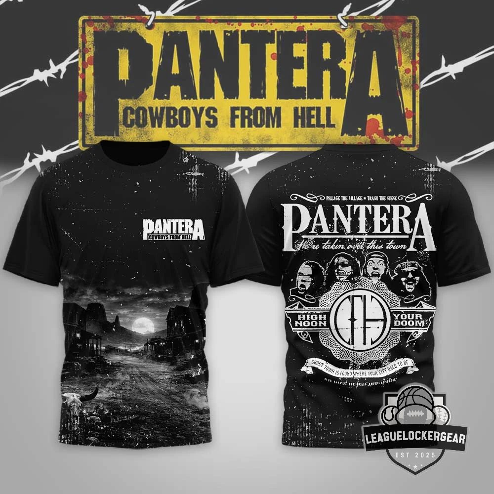 Pantera Cowboys From Hell All Over Print T-Shirt - LeagueLockerGear