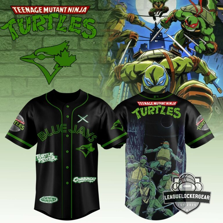 Toronto Blue Jays Teenage Mutant Ninja Turtles Crossover Baseball Jersey - LeagueLockerGear