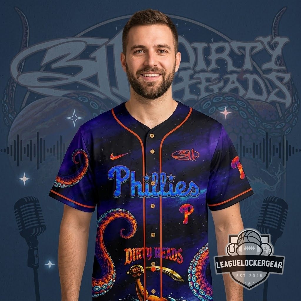 311 Dirty Heads Philadelphia Phillies So Glad You Made It Tour Baseball Jersey - LeagueLockerGear