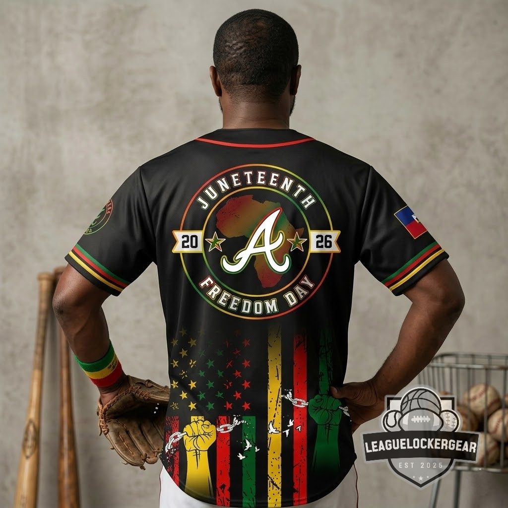 Atlanta Braves Juneteenth Freedom Day Baseball Jersey - LeagueLockerGear