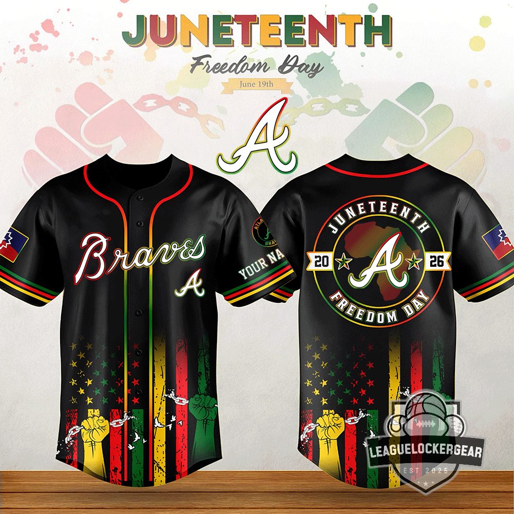 Atlanta Braves Juneteenth Freedom Day Baseball Jersey - LeagueLockerGear