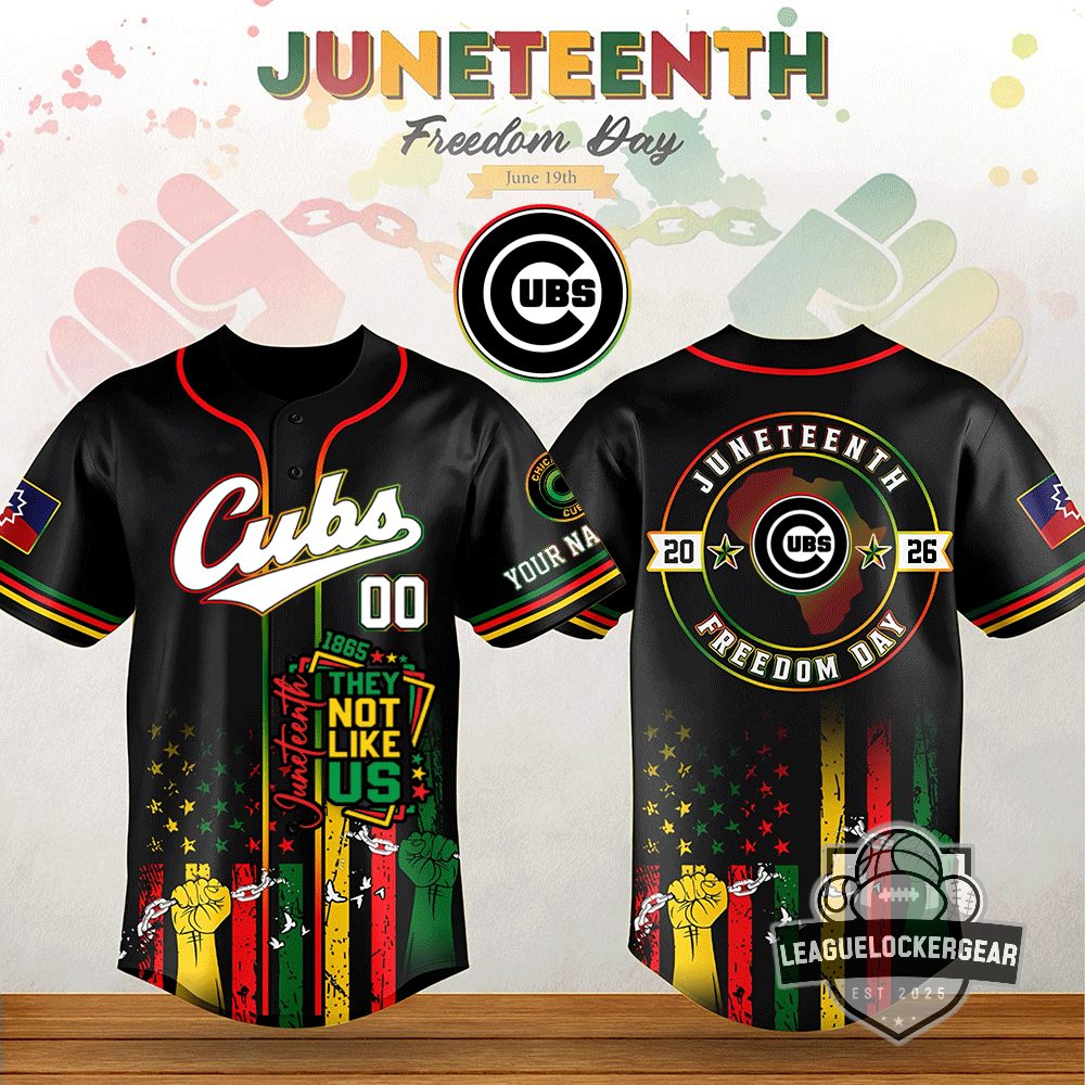 Chicago Cubs Juneteenth Freedom Day 2026 Baseball Jersey - LeagueLockerGear