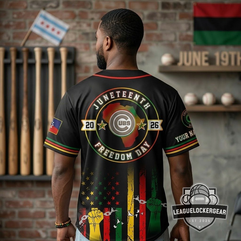 Chicago Cubs Juneteenth Freedom Day 2026 Baseball Jersey - LeagueLockerGear