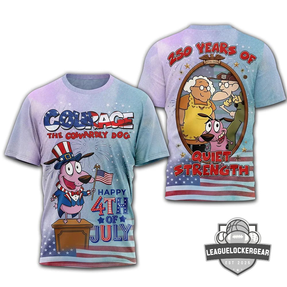 Courage the Cowardly Dog 250 Years Anniversary T-Shirt - LeagueLockerGear