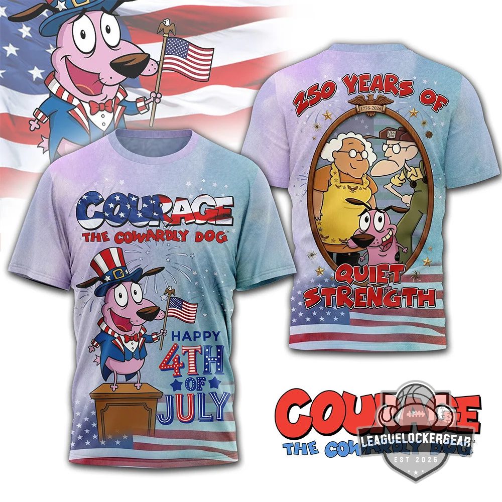Courage the Cowardly Dog 250 Years Anniversary T-Shirt - LeagueLockerGear