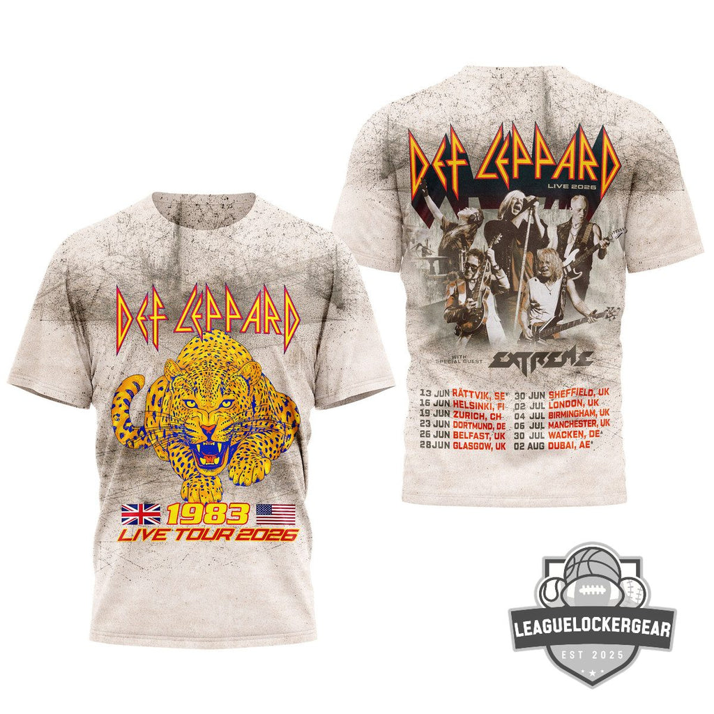 Def Leppard 1983 Live Tour 2026 T-Shirt - LeagueLockerGear