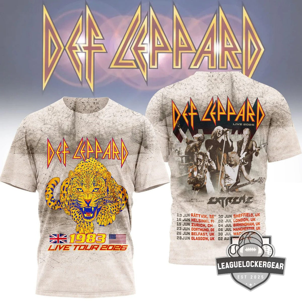 Def Leppard 1983 Live Tour 2026 T-Shirt - LeagueLockerGear