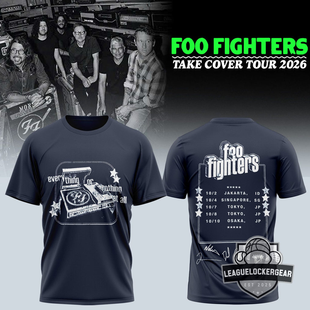 Foo Fighters Take Cover Tour 2026 T-Shirt - LeagueLockerGear