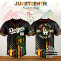 Los Angeles Dodgers Juneteenth Freedom Day Baseball Jersey - LeagueLockerGear