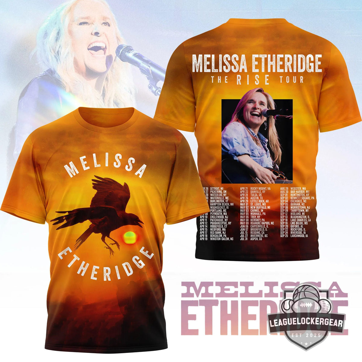 Melissa Etheridge The Rise Tour T-Shirt - LeagueLockerGear