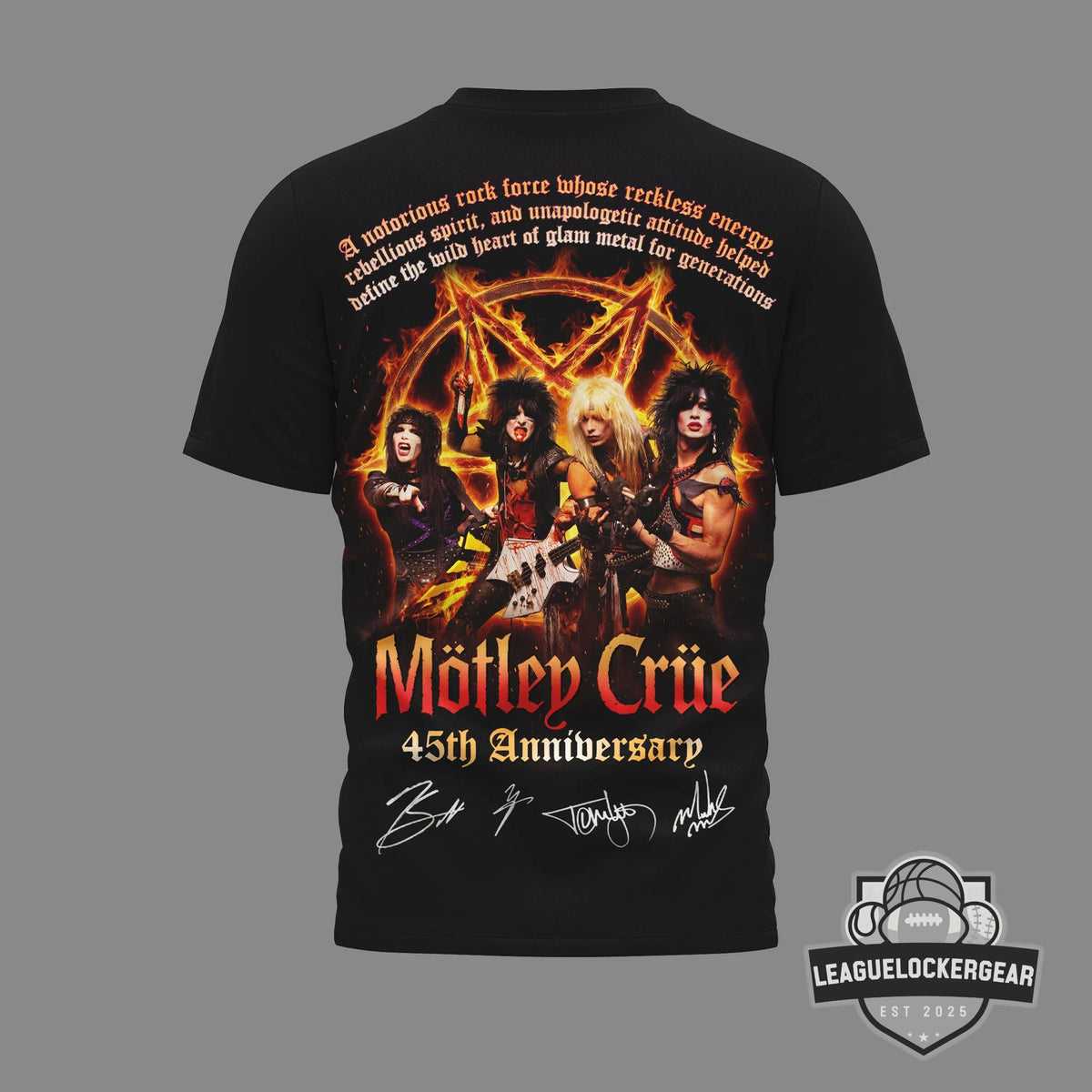 Mötley Crüe 45th Anniversary Since 1981 Signed T-Shirt - LeagueLockerGear