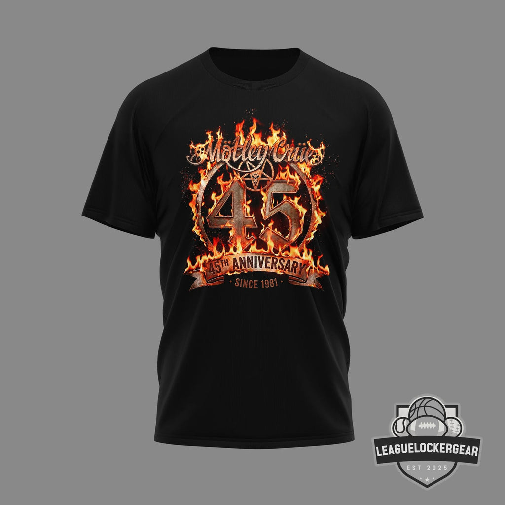 Mötley Crüe 45th Anniversary Since 1981 Signed T-Shirt - LeagueLockerGear