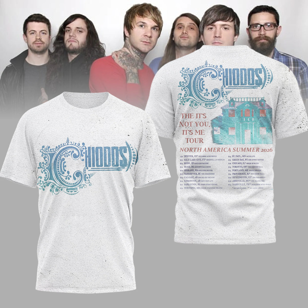 Chiodos The It's Not You, It's Me Tour North America Summer 2026 T-Shirt - LeagueLockerGear