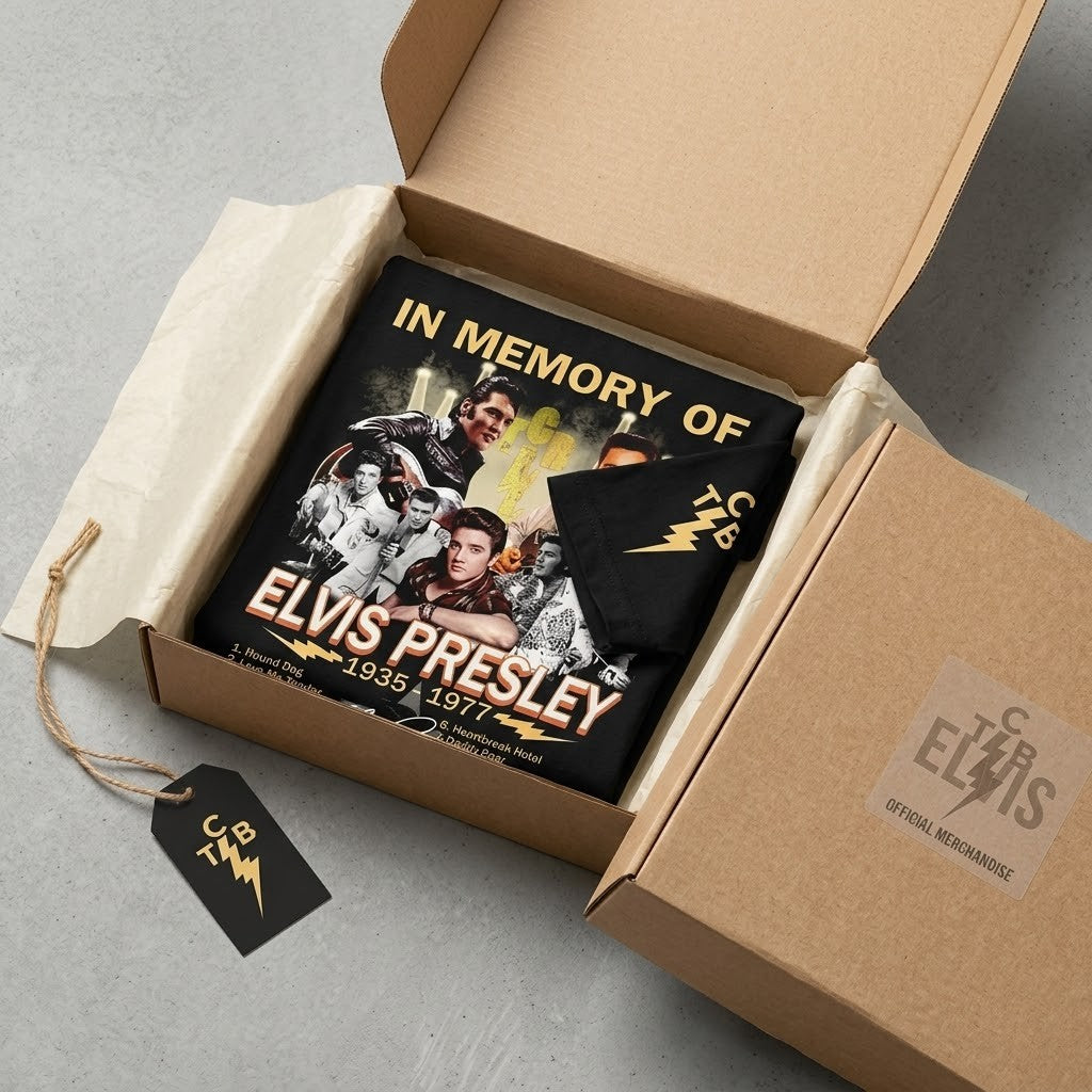 Elvis Presley In Memory Of 1935-1977 Legacy T-Shirt - LeagueLockerGear