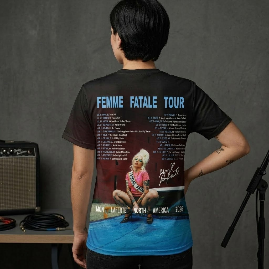 Mon Laferte Femme Fatale Tour 2026 T-Shirt - LeagueLockerGear