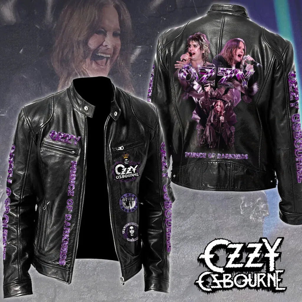 Ozzy Osbourne Prince of Darkness Leather Jacket - LeagueLockerGear
