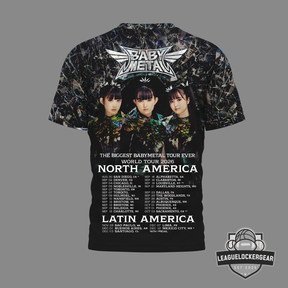 Babymetal World Tour 2026 North America T-Shirt - LeagueLockerGear