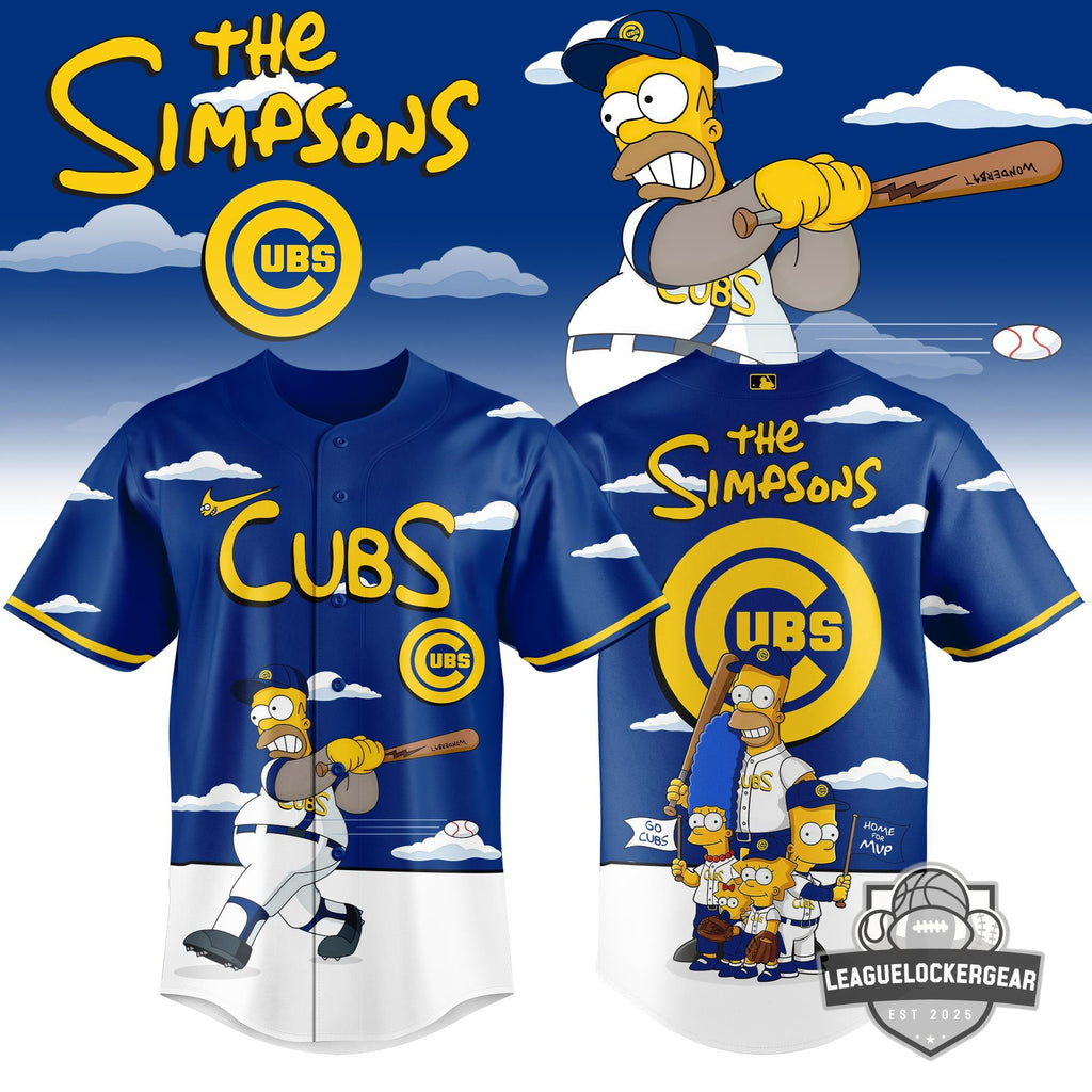 Chicago Cubs The Simpsons Baseball Jersey - LeagueLockerGear