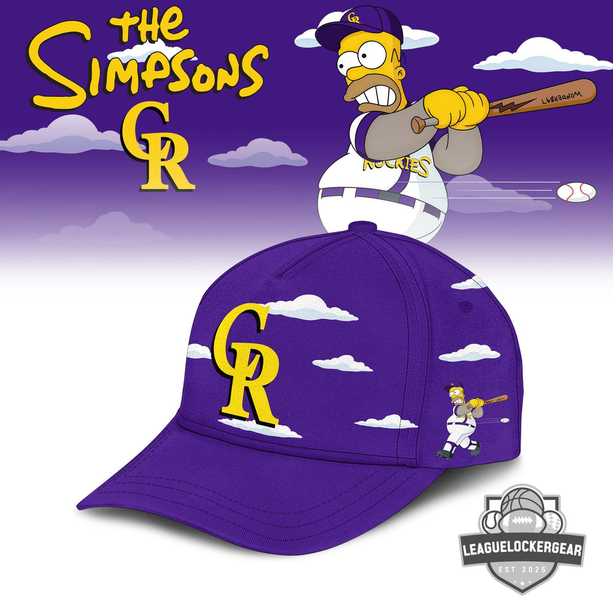 Colorado Rockies x The Simpsons Baseball Jersey - LeagueLockerGear