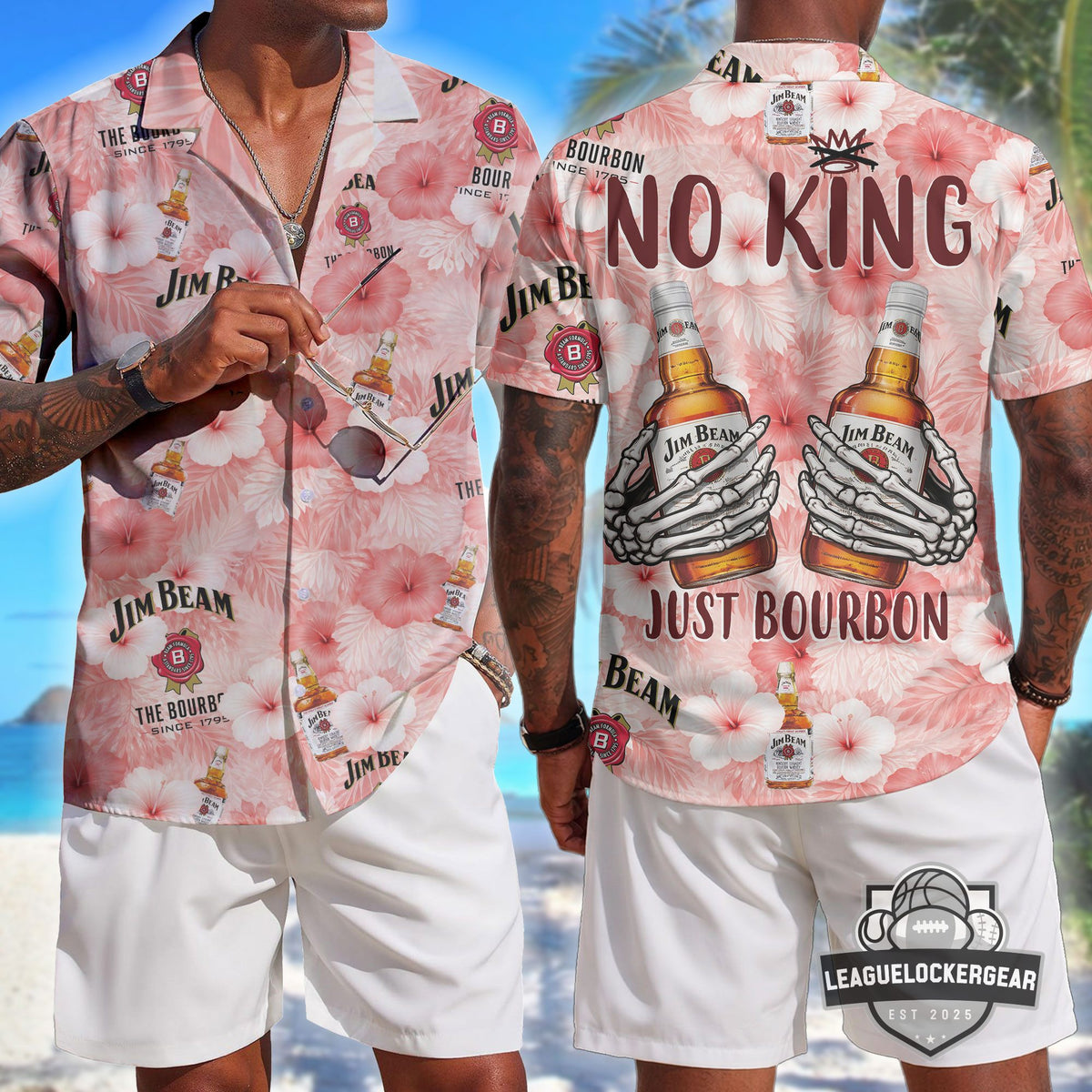 Jim Beam No King Since 1795 Hawaiian Shirt - LeagueLockerGear
