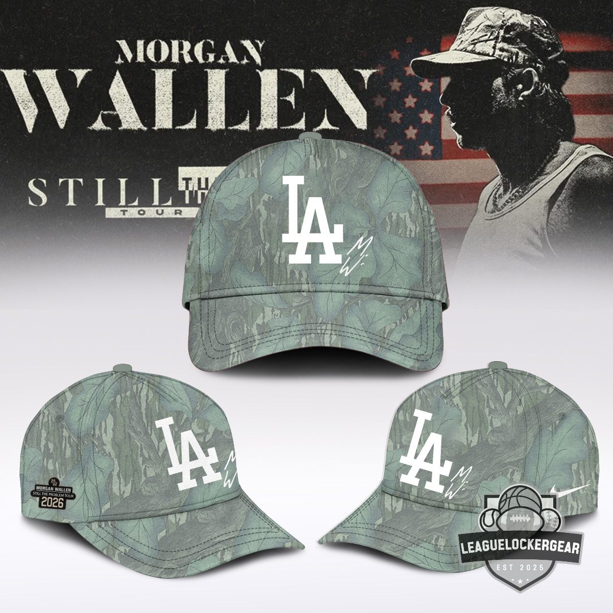 Morgan Wallen x Los Angeles Dodgers Still The Problem Tour 2026 Baseball Jersey - LeagueLockerGear