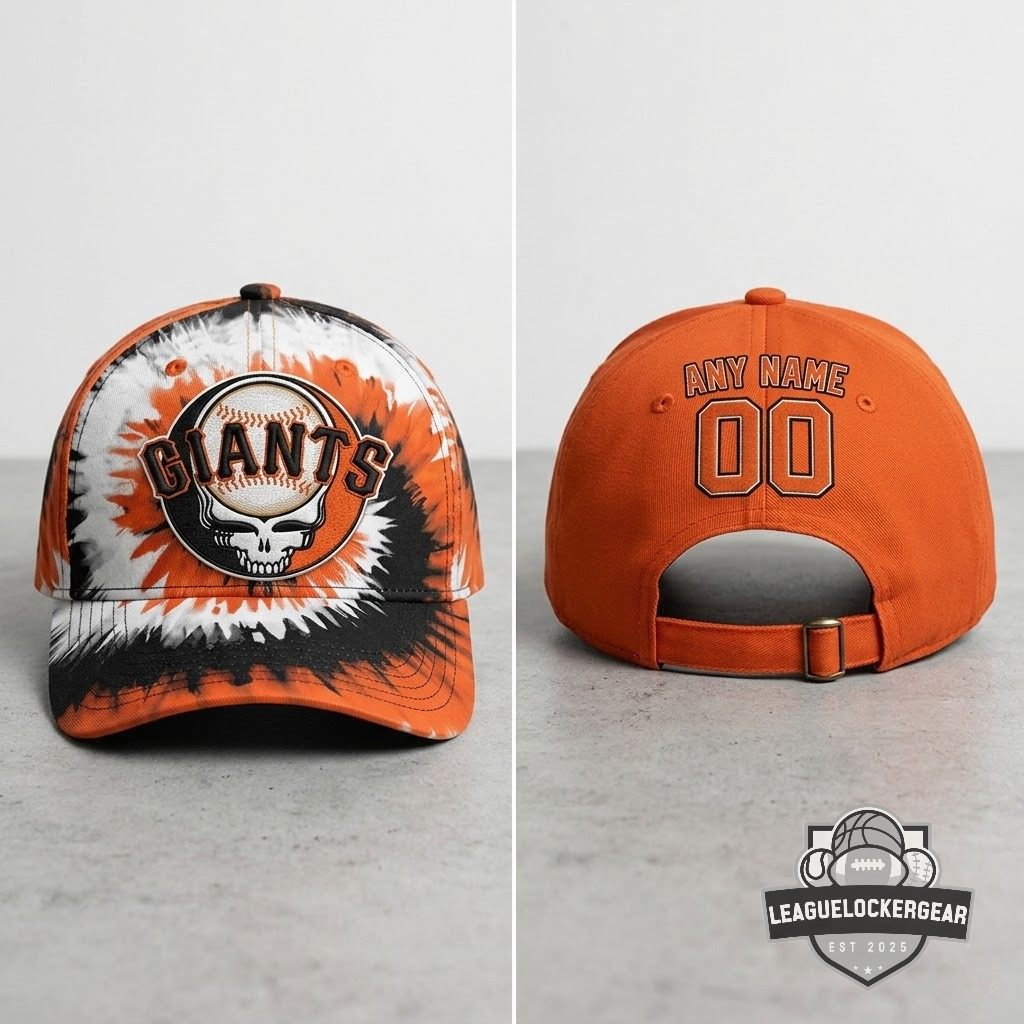 SF Giants X Grateful Dead Tie Dye Custom Baseball Jersey - LeagueLockerGear