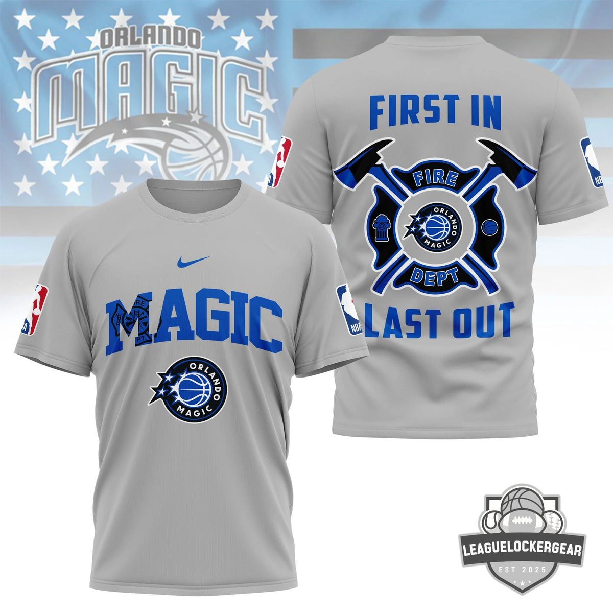 Orlando Magic Firefighter First In Last Out T-Shirt - LeagueLockerGear