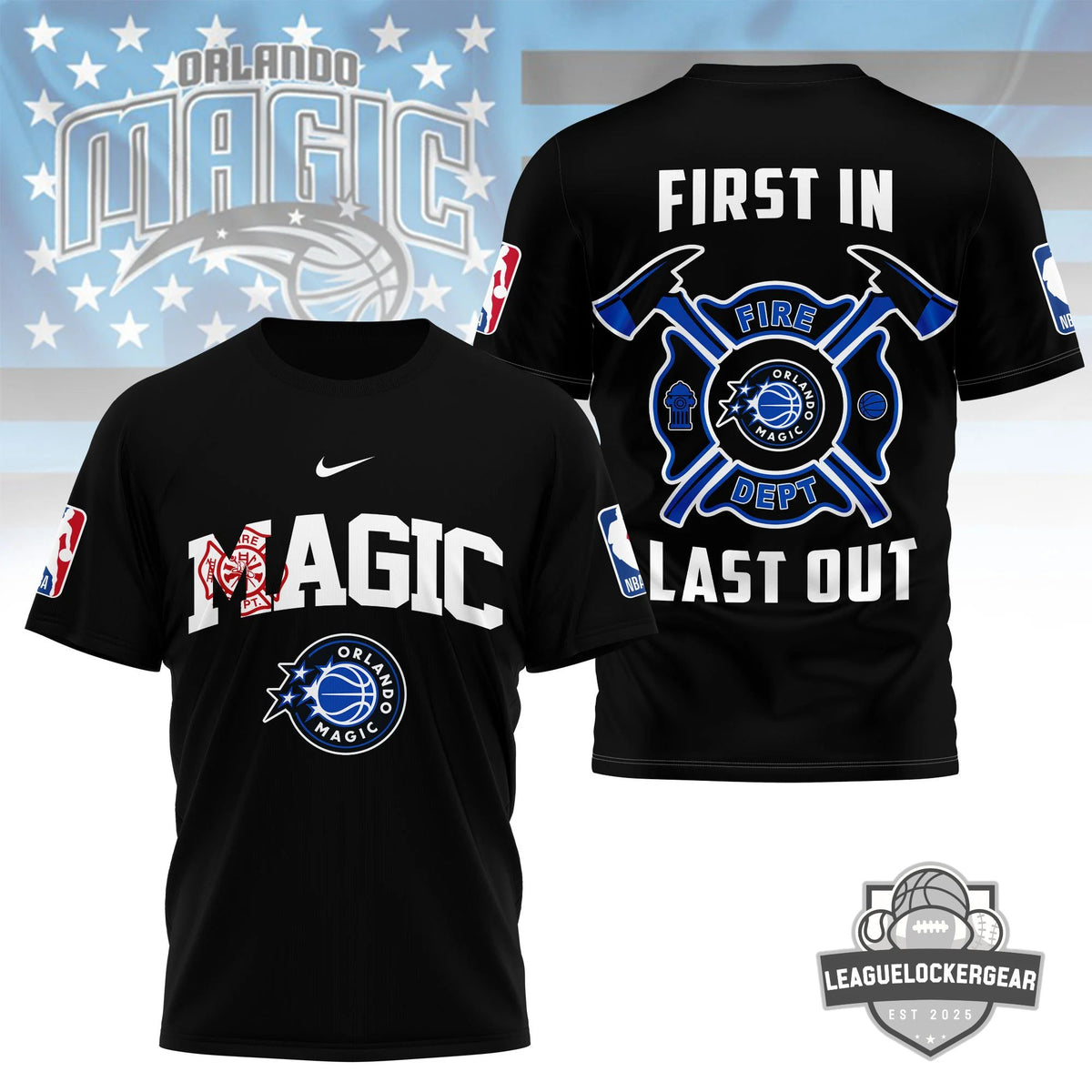 Orlando Magic Firefighter First In Last Out T-Shirt - LeagueLockerGear