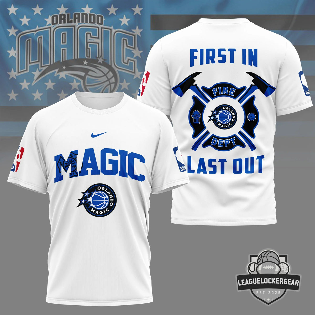 Orlando Magic Firefighter First In Last Out T-Shirt - LeagueLockerGear