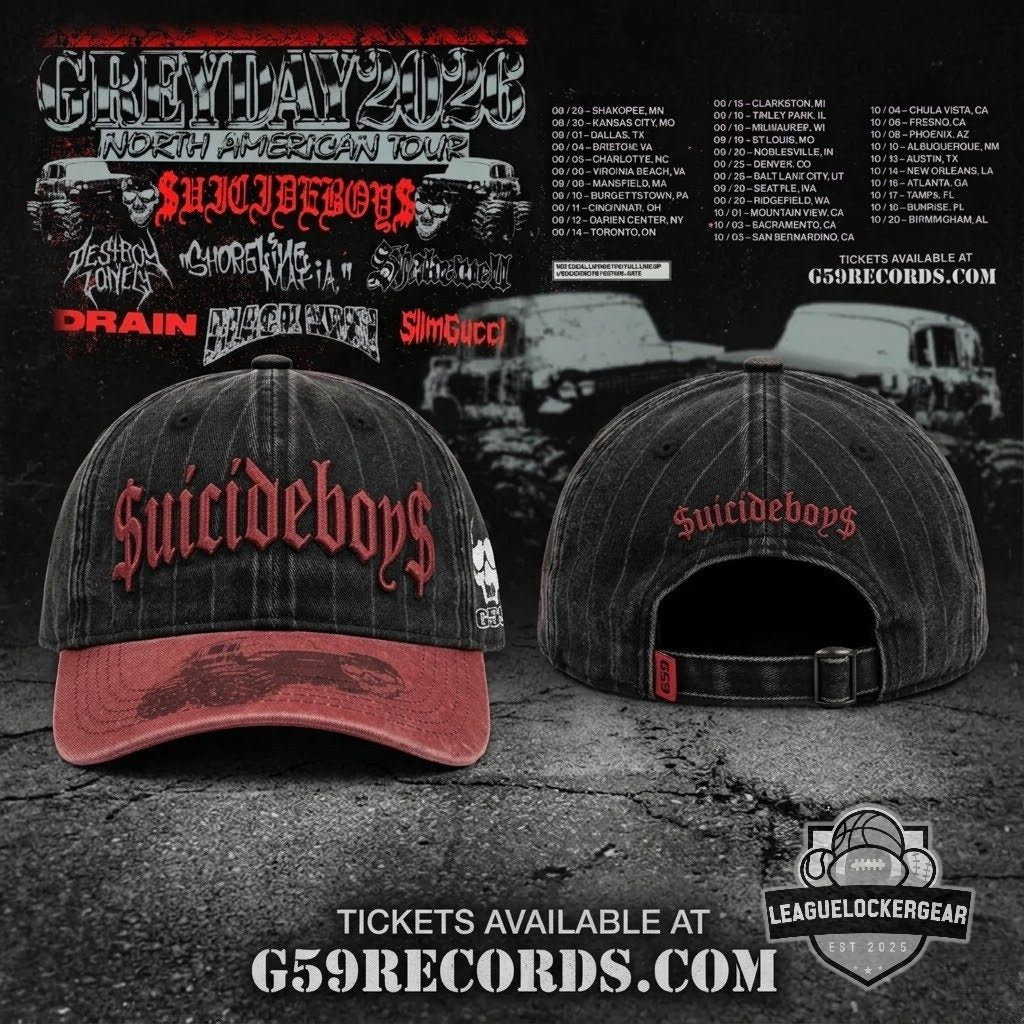 $uicideboy$ Grey Day 2026 North American Tour Baseball Jersey - LeagueLockerGear
