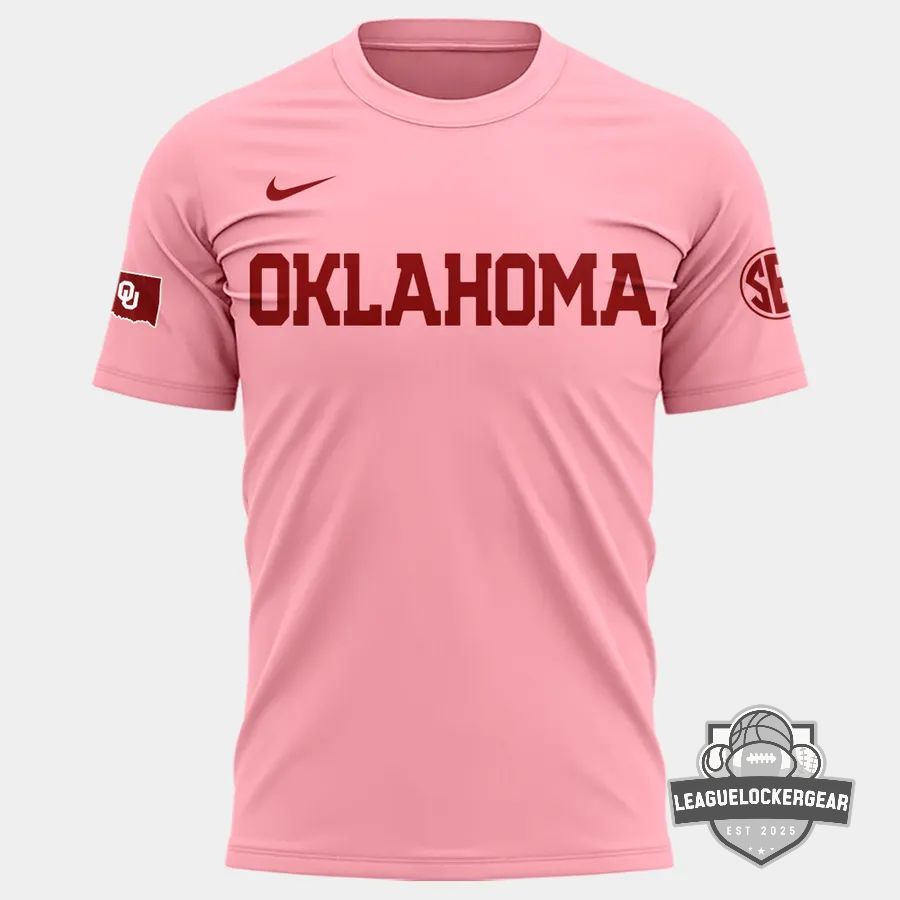 Oklahoma Sooners Softball Pink Game T-Shirt - LeagueLockerGear