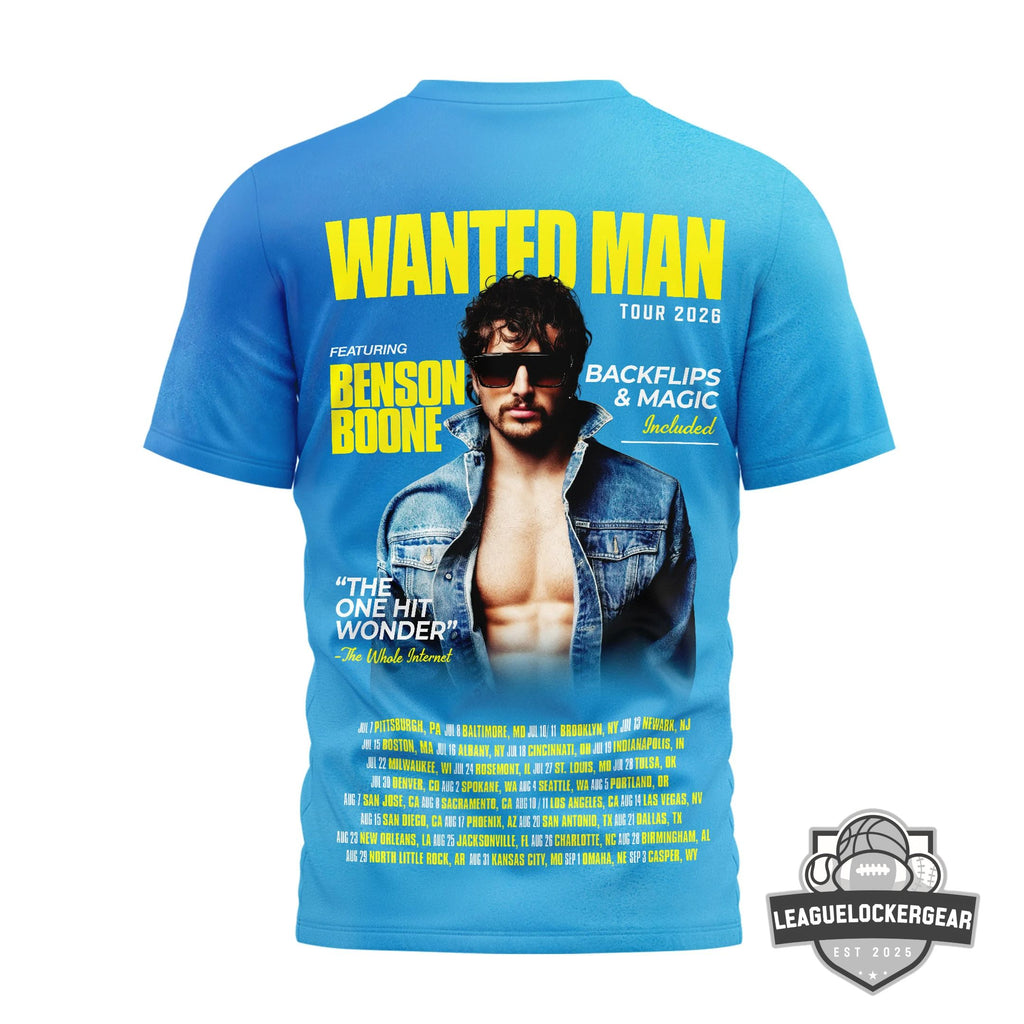 Benson Boone Wanted Man Tour 2026 T-Shirt - LeagueLockerGear