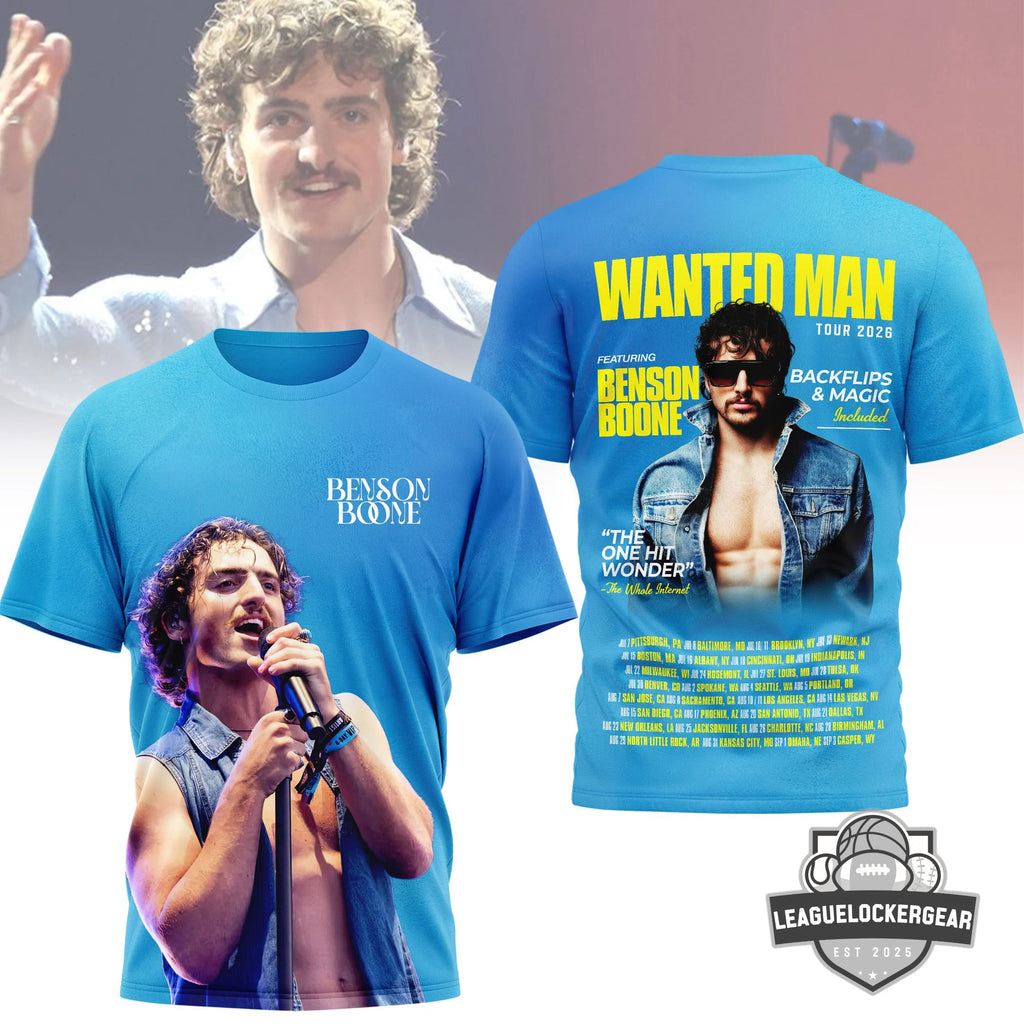 Benson Boone Wanted Man Tour 2026 T-Shirt - LeagueLockerGear