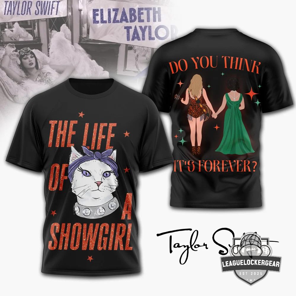 Taylor Swift The Life Of A Showgirl Cat T-Shirt - LeagueLockerGear