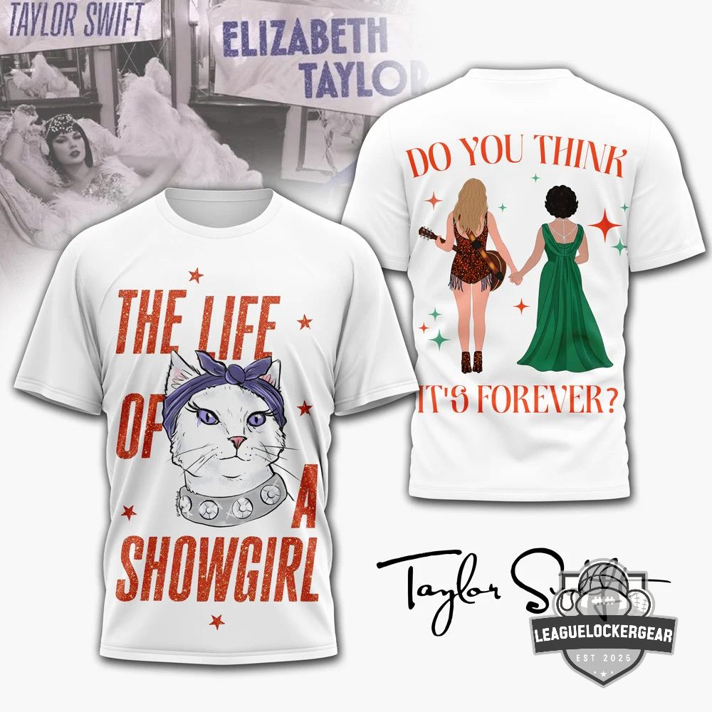 Taylor Swift The Life Of A Showgirl Cat T-Shirt - LeagueLockerGear