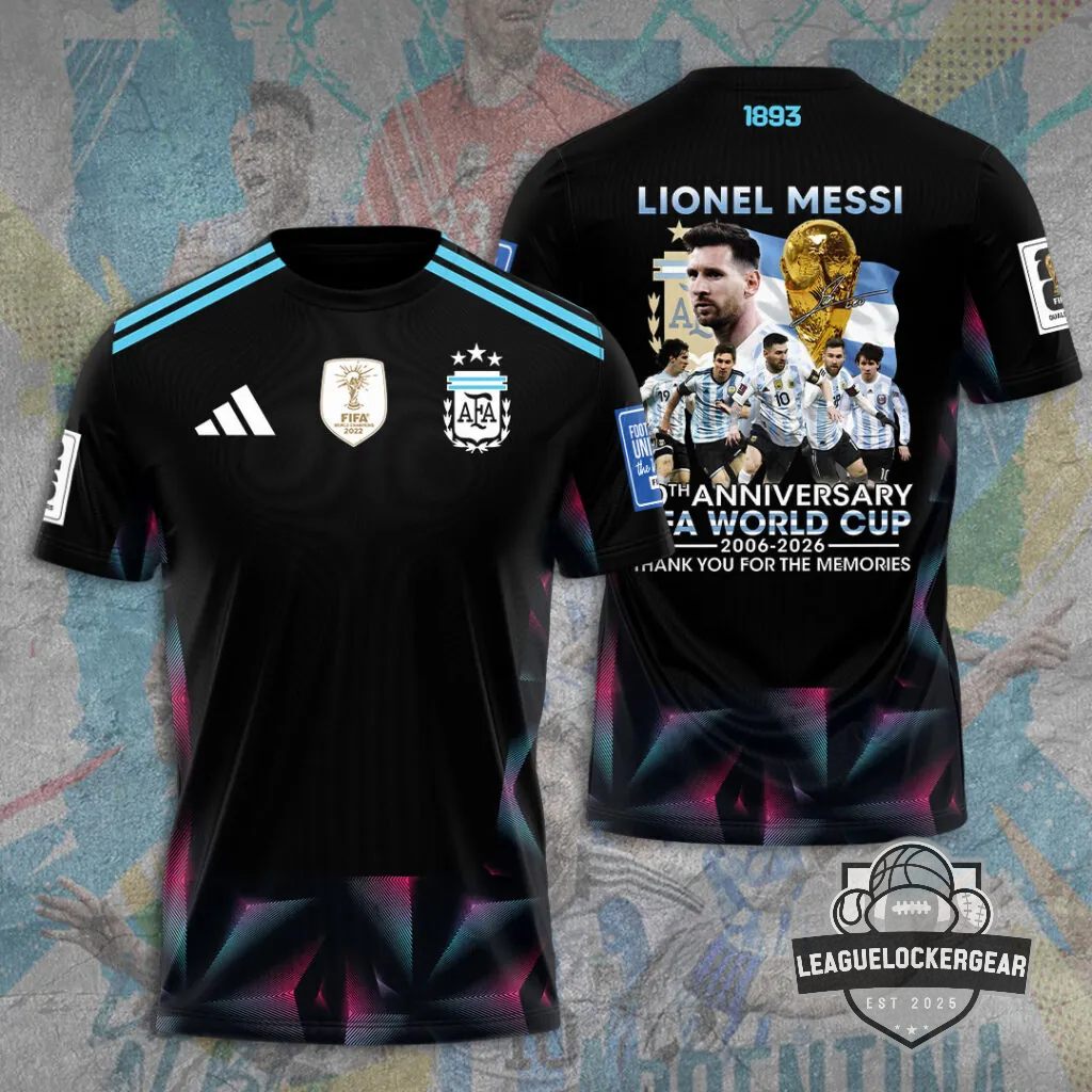 Argentina Lionel Messi FIFA World Cup Soccer T-Shirt - LeagueLockerGear