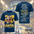 Michigan Wolverines 2025-2026 NCAA Men's Basketball Champions Player Roster T-Shirt - LeagueLockerGear