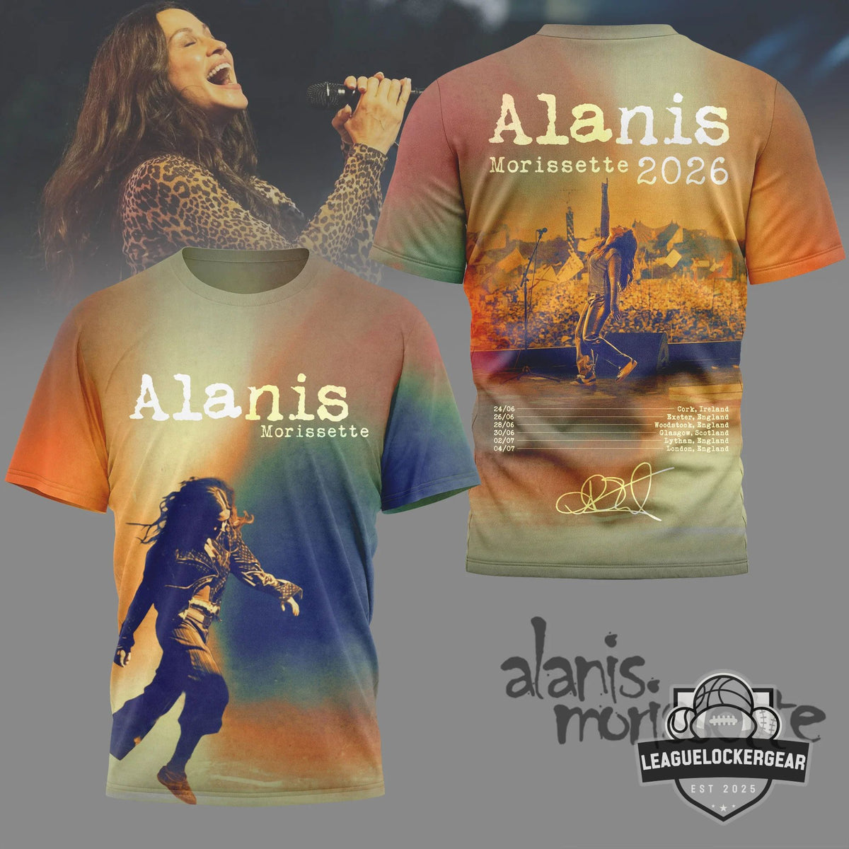 Alanis Morissette 2026 Tour Signed T-Shirt - LeagueLockerGear