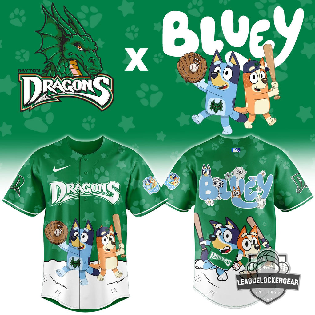 Dayton Dragons X Bluey Baseball Jersey - LeagueLockerGear