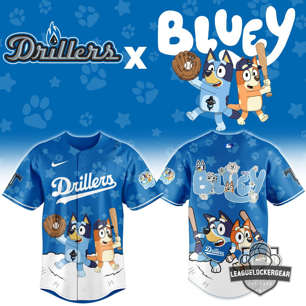Drillers x Bluey Baseball Jersey - LeagueLockerGear