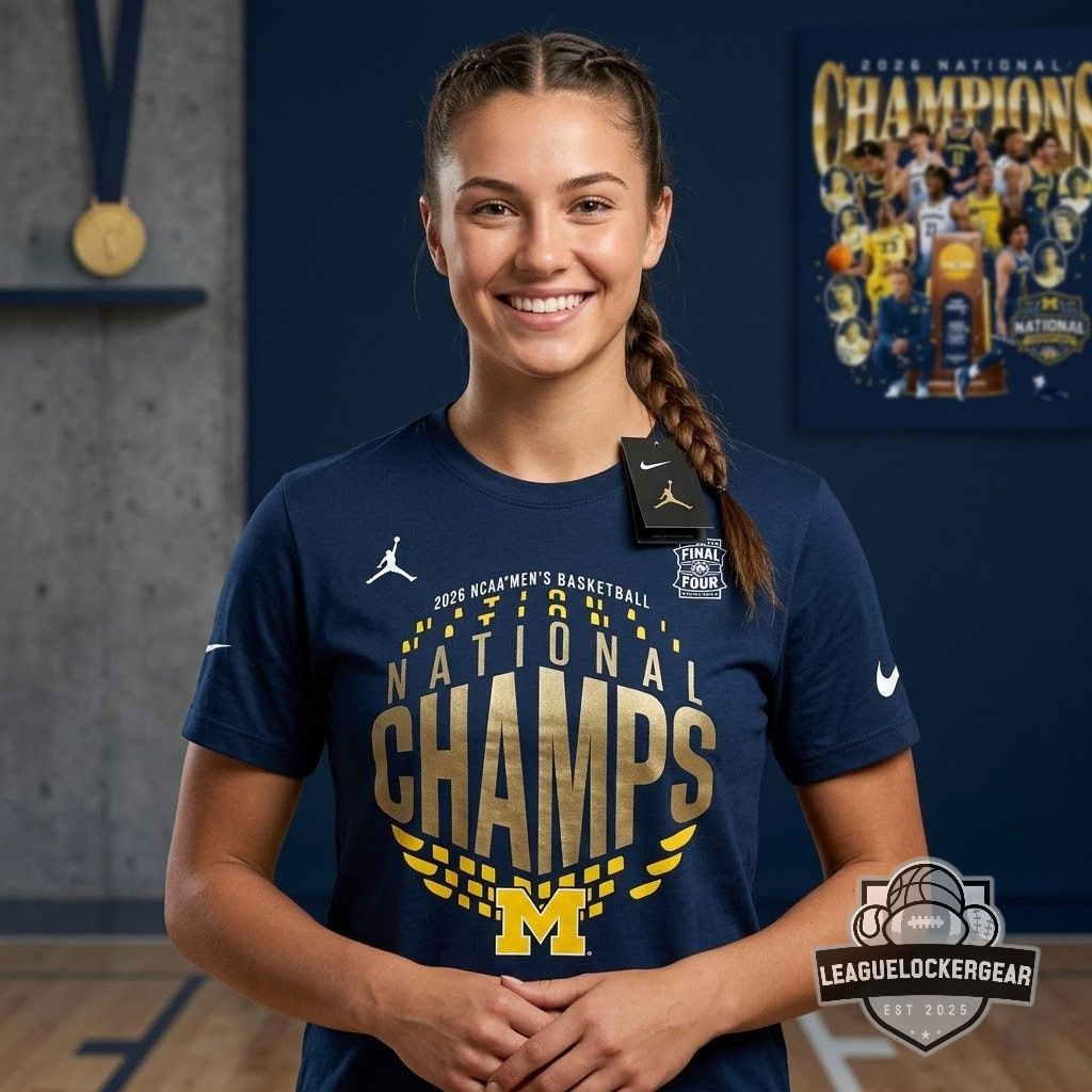 Michigan Wolverines 2026 NCAA Men's Basketball National Champions T-Shirt - LeagueLockerGear