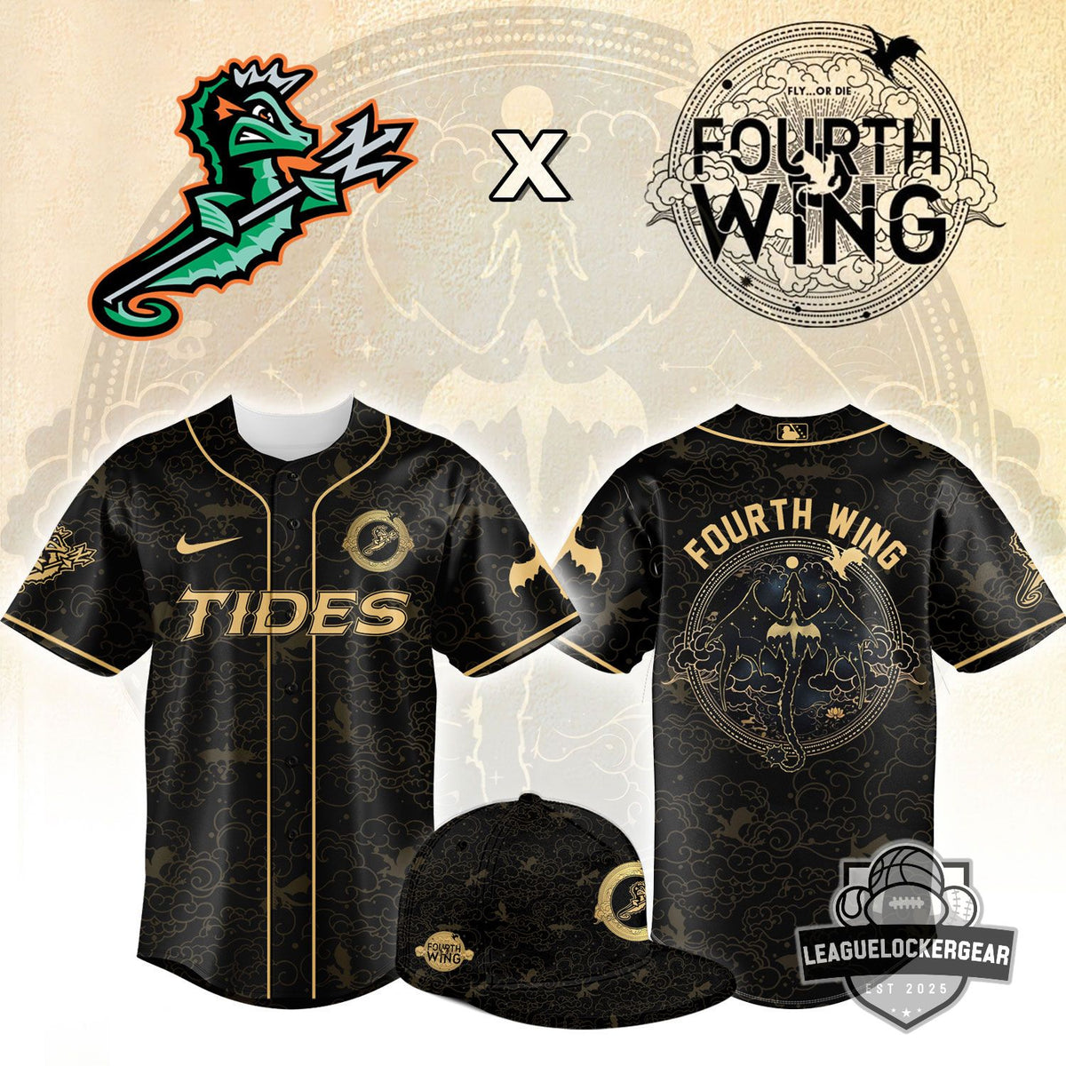 Norfolk Tides Fourth Wing Baseball Jersey - LeagueLockerGear