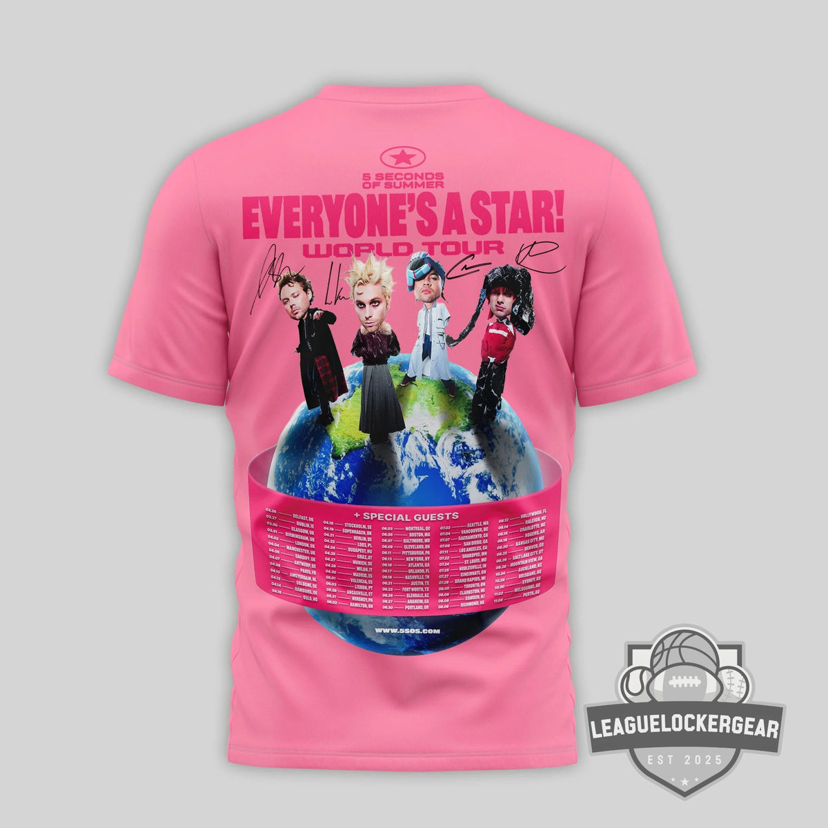 5 Seconds of Summer Everyone's A Star World Tour T-Shirt - LeagueLockerGear