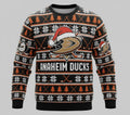 Anaheim Ducks NHL Ugly Christmas Sweater – Black & Orange "Ducks" Holiday Knit - LeagueLockerGear