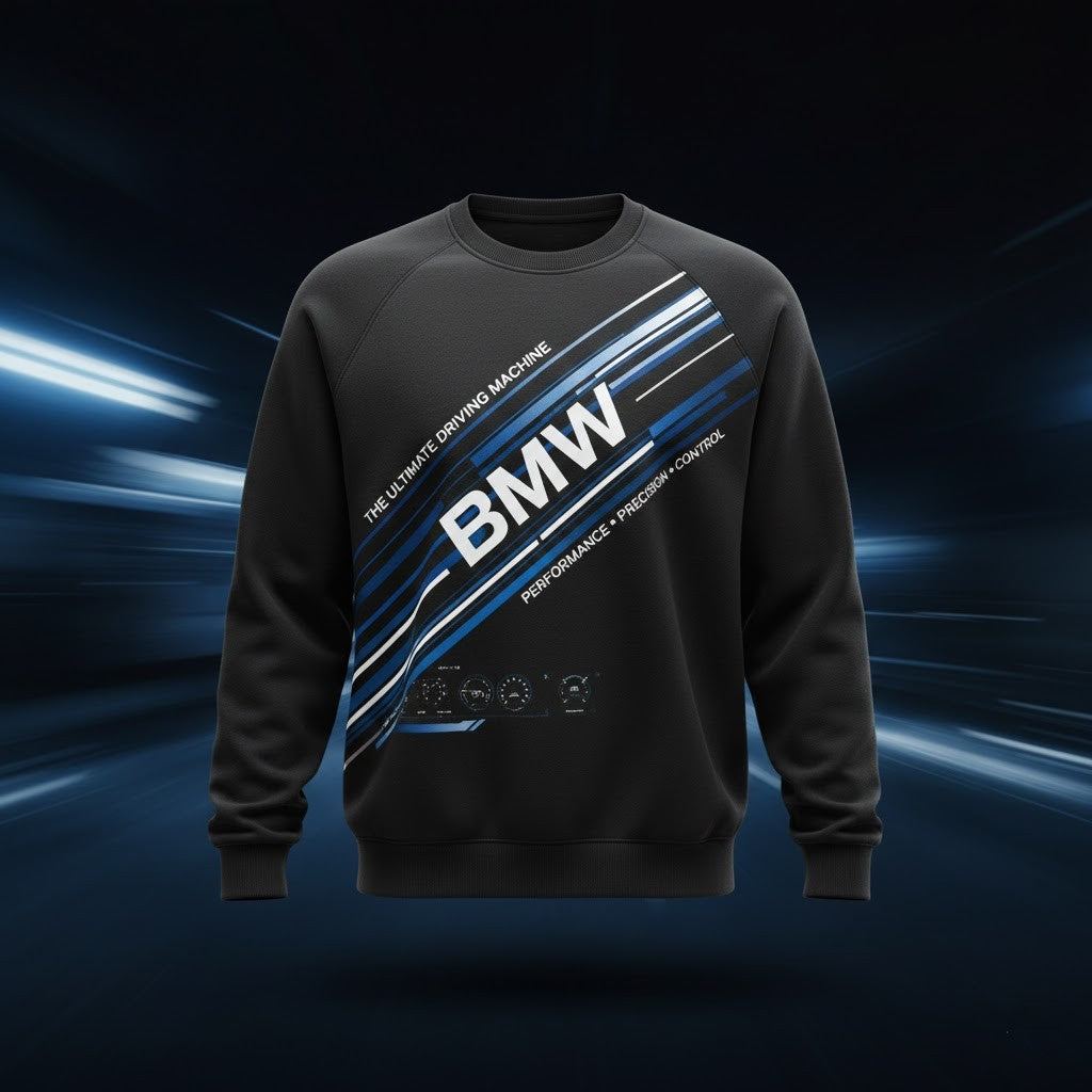 BMW "Ultimate Driving Machine" 3D Performance Crewneck Sweatshirt - LeagueLockerGear
