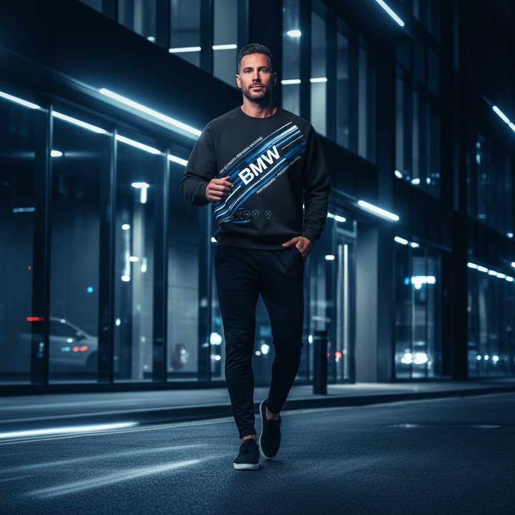 BMW "Ultimate Driving Machine" 3D Performance Crewneck Sweatshirt - LeagueLockerGear