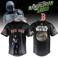 Boston Red Sox Star Wars The Mandalorian and Grogu Baseball Jersey - LeagueLockerGear