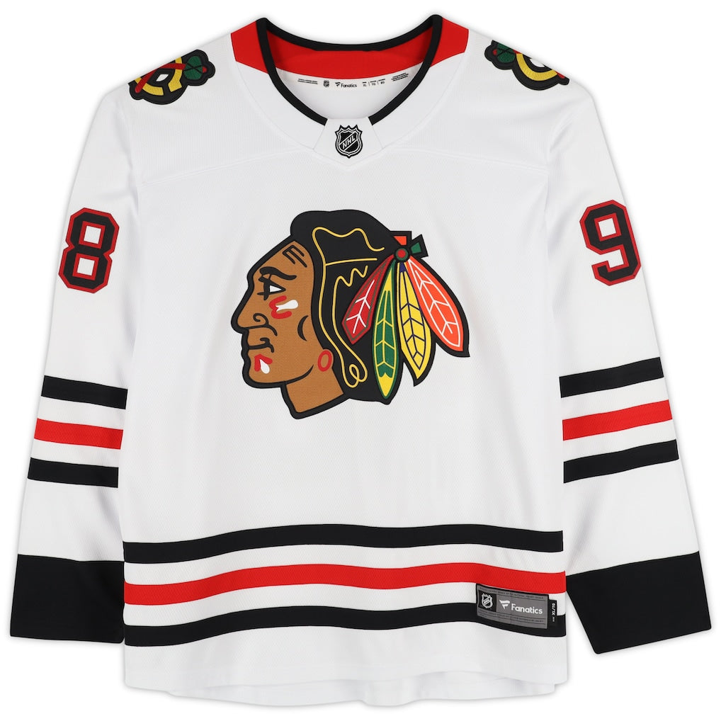 Connor Bedard Chicago Blackhawks White Breakaway Jersey with Signature - LeagueLockerGear