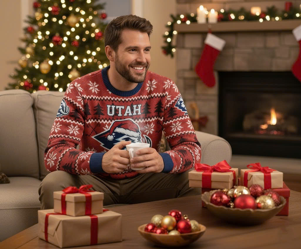 Calgary Flames NHL Ugly Christmas Sweater – Red & Gold "Flames" Holiday Knit - LeagueLockerGear